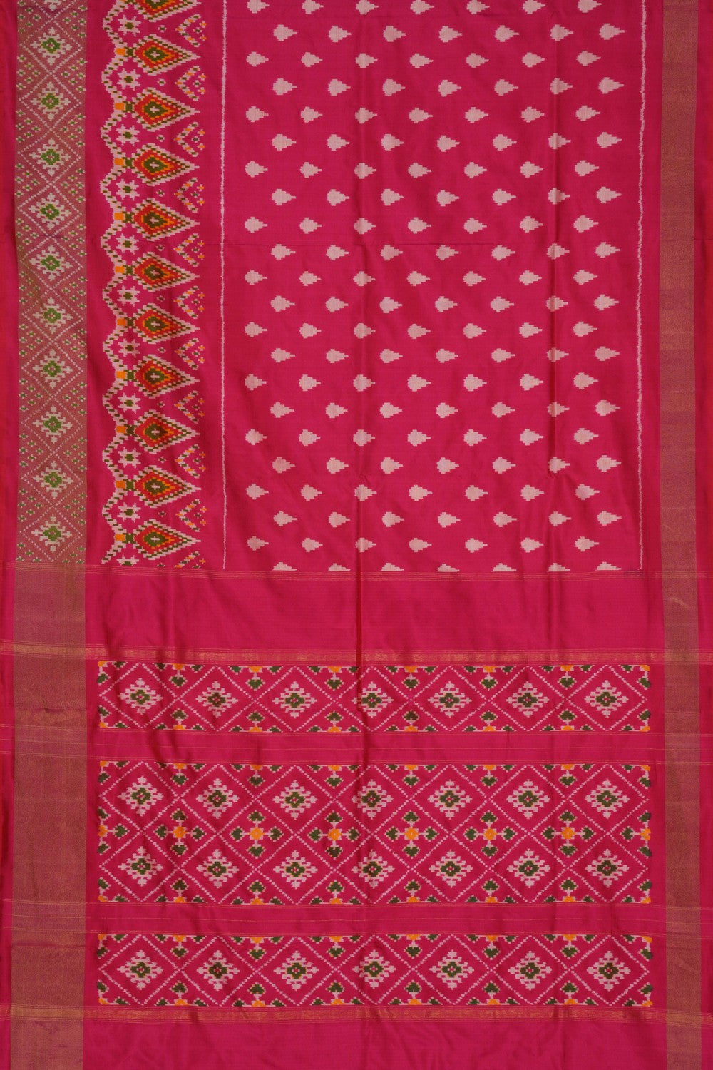 Image of Pochampally Ikat Silk Pink Saree